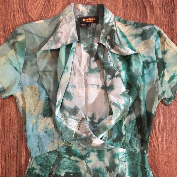 Vintage DIESEL 100% Silk Shift Dress - Picture 8 of 16